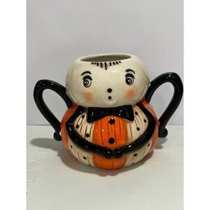 Johanna Parker Spider mug Halloween carnival cottage pumpkin peep coffee tea new